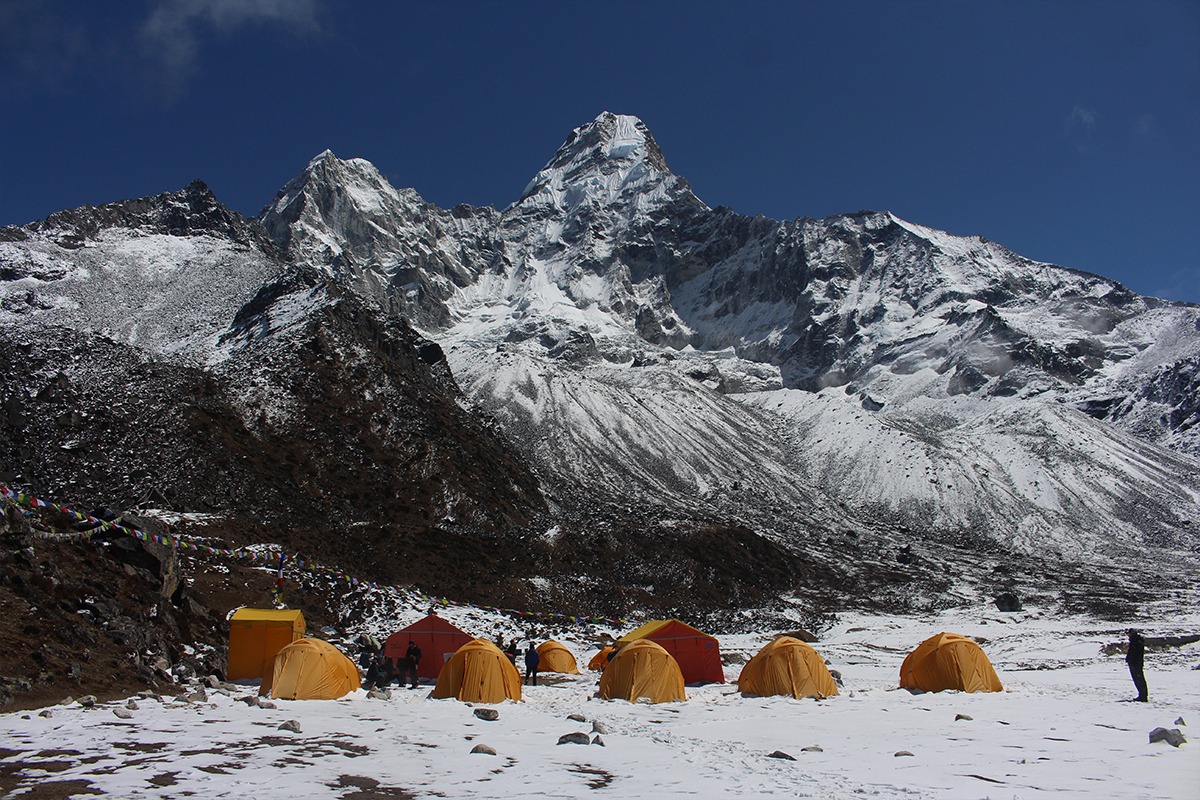 Tents at Ama Dablam Base Camp | Footprint Adventure